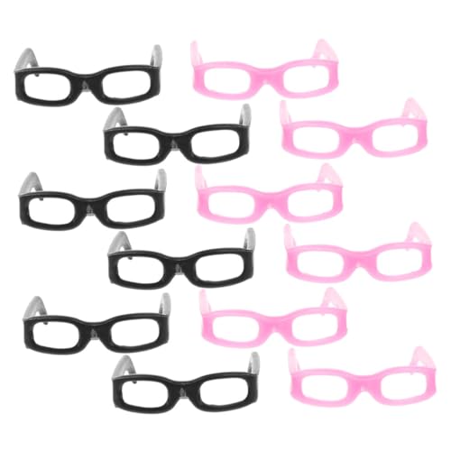 ibasenice 30St Puppenhausbrille kleine Brille Lesebrille für Puppen Puppenkleidung Puppenaccessoires schnapsgläser weingläser Plastik Puppenbekleidungszubehör Puppe Mini-Brille Abs von ibasenice