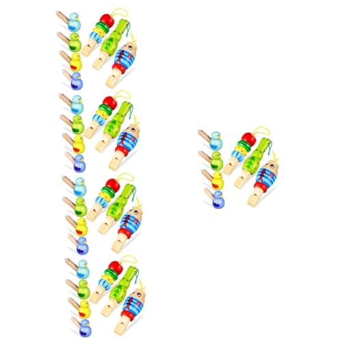 ibasenice 35 Stk Tierische Pfeife Spielzeuge Babygeschenk Musikinstrumente Pfeifenspielzeug Aus Holz Holzpfeifen Mit Lanyard Kinderpfeife Spielzeug Hölzern von ibasenice