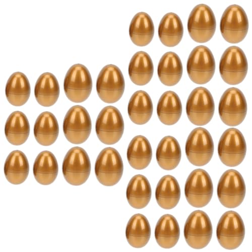 ibasenice 36 Stk Gacha Spielzeug Gefülltes Ei Gefälschte Eier Spielzeug Ostern Leere Eier Ostern Ostereier Leer Verpackungskartons Eier Schokolade Osterkorb Pp Golden von ibasenice