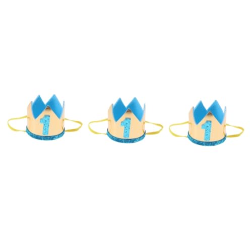 ibasenice 3St Geburtstagsmütze für Kinder Kopfbedeckung zum Kindergeburtstag -Stirnband kinder haarschmuck partyhüte kinder tortendeko einschulung stirnbänder Partyhut für Kinder von ibasenice