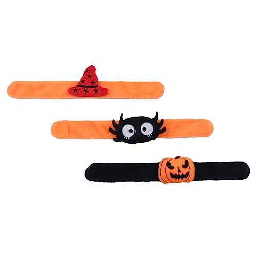 ibasenice 3St Halloween-Ring Kinder Armreif Geburtstagsarmbänder für Studenten LED-Armband halloween gastgeschenke kinder Halloween children's Kinderklatschring Klappring Seidentuch von ibasenice