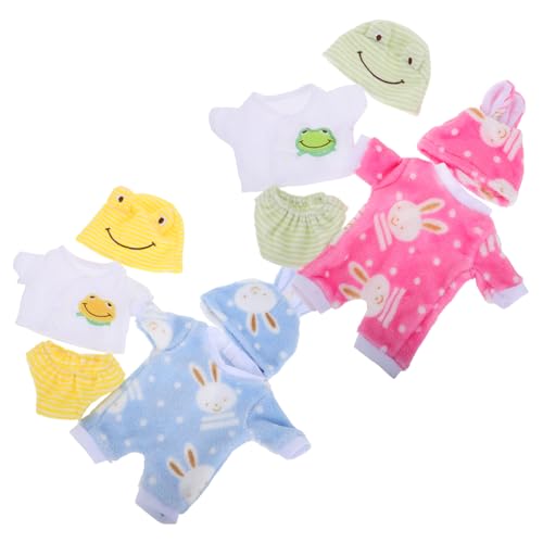 ibasenice Kleidungs-Outfits für Babypuppen 4 Sets mit Schlafanzügen für 12-Zoll-American Dolls Realistisches Reborn-Puppen-Outfit Puppen-tierkleidung für Jungen und Mädchen von ibasenice