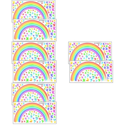 ibasenice 4 Sätze Schmetterling Regenbogen Wanda Kleber Wall Stickers for Room Kinderzimmer Wanddeko Lichterketten Im Freien Künstliche Hängepflanzen Regenbogen-tapete 2 Blatt * 4 von ibasenice