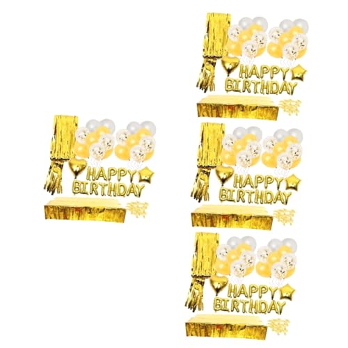 ibasenice 4 Sets Ballon Partydekorationen Geburtstagsparty Banner Prinzessinnen Geburtstagsparty Zubehör Buchstabenballons Kreative Ballonsterne Folienballons Szenenlayout Requisiten von ibasenice