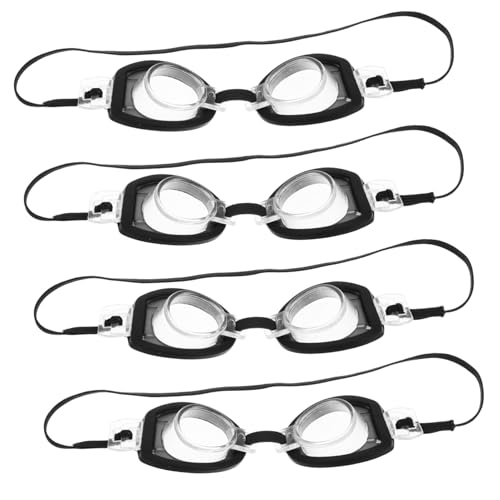 ibasenice 4 Sets Mini Schwimmbrillen Brillen Puppen Sommerausrüstung Puppen Poolbrillen Puppen Sonnenbrillen Puppenhaus Schwimmbrille Puppen Poolbrillen Puppenhaus Schwimmbrillen Kunststoff von ibasenice