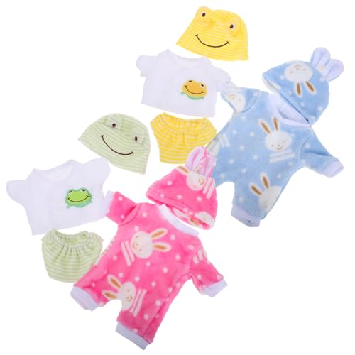 ibasenice 4 Sets Puppe Babydoll Mädchen Spielzeug Pyjamas Hase Für Pyjamas Kleidung Kleidung 'Nachtwäsche Outfits Puppenkleidung Polyester von ibasenice