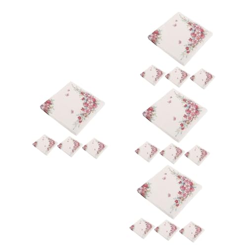 ibasenice 4 Stück 4 Papierserviette Serviette für die Party Partyservietten Blumen-Servietten party accessoires geburtstagsservietten Partei dekorative Serviette dekoratives Seidenpapier von ibasenice