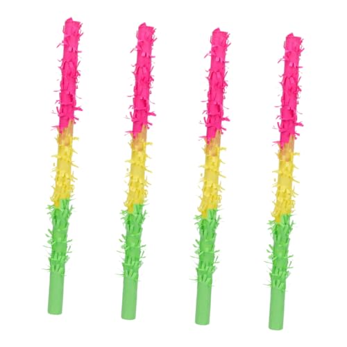 ibasenice 4 Stück Piñata-sticks Regenbogen-piñata-stick Fiesta-piñata-stick Geburtstagsfeier Piñata Geburtstags-piñata-stick Pinata-stick Cinco De Mayo Pinata Pinata-füller Papier von ibasenice