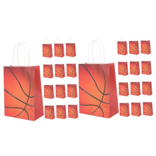 ibasenice 48 Stk Basketball-partygeschenktüte Geschenkbehälter Festival-geschenktüten Papiertüten Als Kleine Geschenktüten Tragbare Geschenktüten Packtaschen Weißes Kraftpapier von ibasenice