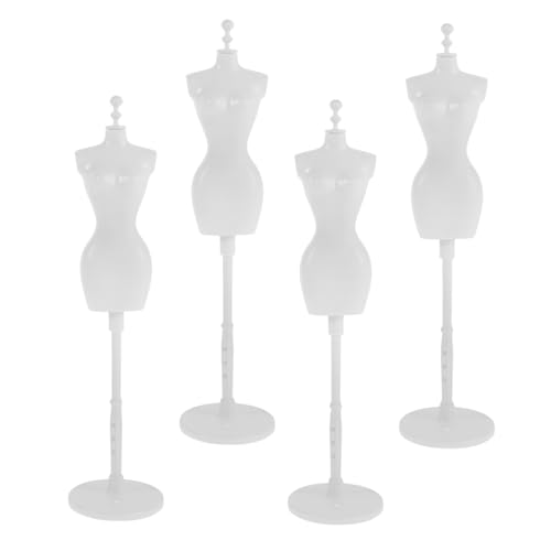 ibasenice 4er Set Mannequin Ständer Für Puppen Abnehmbare Kleiderständer Für Hochzeitskleider Und Mode Mini Größe Für Bekleidungspräsentation Weißes Design von ibasenice