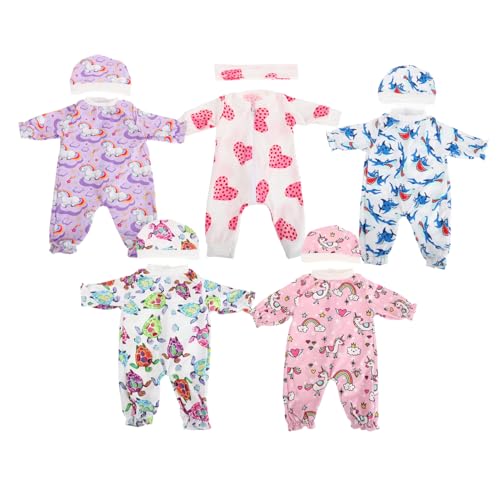 ibasenice 5 Sätze Puppenkleidung Puppenaccessoires Kleidungsset Puppen Reborn Puppen Kleidung Puppen Puppenzubehör-Spielset Babypuppen-Outfits Puppensachen Stoff von ibasenice