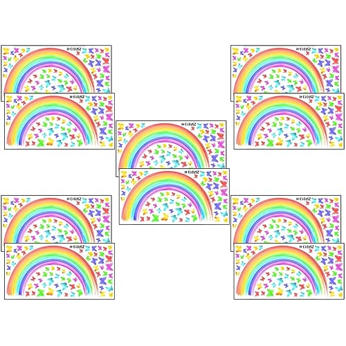 ibasenice 5 Sätze Schmetterling Regenbogen Wanda Kleber Mädchentapete Fürs Schlafzimmer Aufkleber Wall Stickers for Room Kinderzimmer Wanddeko Babyzimmer Schmücken Pvc 2 Blatt * 5 von ibasenice