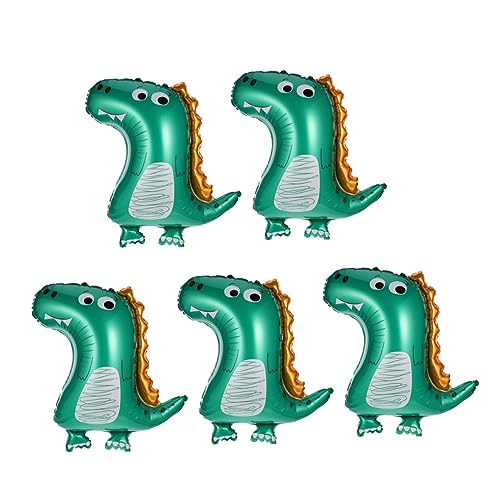 ibasenice 5 Stück Dinosaurier-folienballons Bausatz Tank Neon Ballons Dinosaurier Layout-zubehör Luftballons Mit Dinosauriermotiven Partyzubehör Partyballons Aluminiumfolie Green von ibasenice