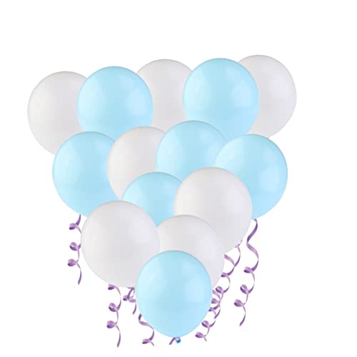 ibasenice 50 25 Partyballons große luftballons große ballons party decoration luftbalons balloon Luftballons für kleine Jungen weiße Luftballons hellblaue Luftballons metallische Luftballons von ibasenice