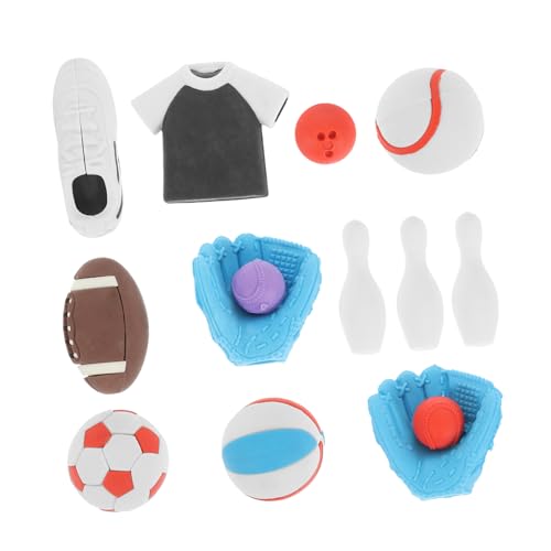 ibasenice 50 Stück Kreativer Radiergummi Fußball-radiergummis Mini-radiergummis Für Kinder Bulk-baseballs Lebensmittel Radiergummis Sport-radiergummis Für Kinder Mini Radiergummi Für Kinder von ibasenice