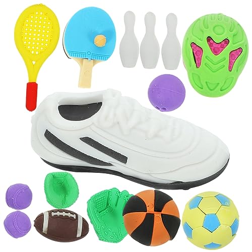 ibasenice 50 Stück Kreativer Radiergummi Mini-radiergummis Für Kinder Lebensmittel Radiergummis Fußball-radiergummis Mini-fußball-partygeschenke Sport-radiergummis Für Kinder Mini-baseball von ibasenice