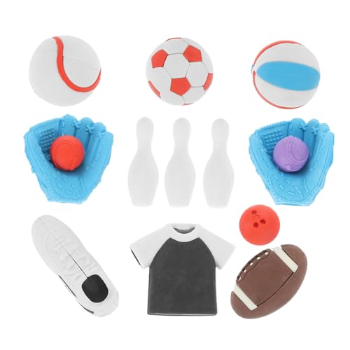 ibasenice 50 Stück Lustiges Kindergeschenk Geformter Radiergummi Basketball Radiergummis Basketball-radiergummi Topper Für Bleistiftradiergummis Sport-radiergummis Mini-baseball von ibasenice