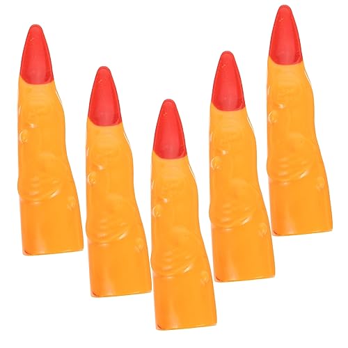 ibasenice 5St Leistungsrequisiten Halloween gefälschte Hand Dinosaurier-Fingerspielzeug Plüsch Fingerpuppe Witch Costume Party Accessoires Fingernägel für Cosplay Hexenfinger Plastik Yellow von ibasenice