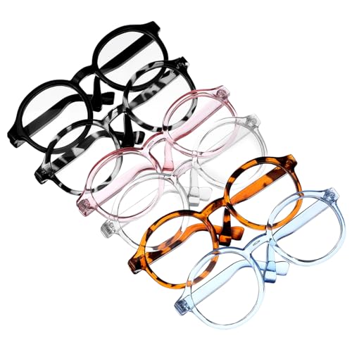 ibasenice 6 STK Puppenbrille Aus Baumwolle Puppenhauszubehör Lesebrille Für Puppen Puppen Mini-Brille Für Puppen Wiedergeborene Babypuppe Umrandete Puppensonnenbrille Plastik von ibasenice