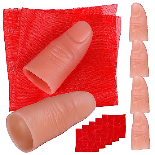 ibasenice 6 Sets Fingerspitzen 6 Stück Finger Trick Requisiten Nägel Halloween Streich Finger Gefälschte Hand Fingerhut Ring Gamer Stilett Daumen Maniküre Hand Trick Sachen von ibasenice