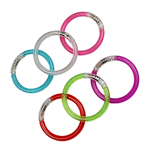 ibasenice 6 Stück Leuchtende Armbänder Für Partys Heimakzente Heimdekoration Zuhause + Blasenperlen Armband Fluoreszenz Stäbchen Armband Leuchtende Armbänder Leuchtende von ibasenice