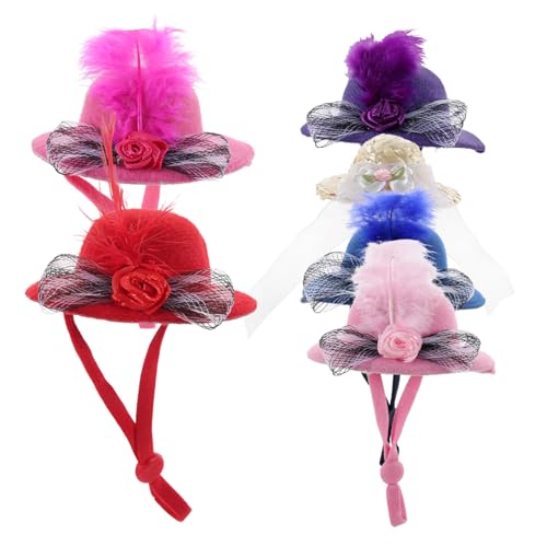 ibasenice 6 Stück Puppen Verkleidung Prinzessin Haar Accessoire Netzhut Haustierhut Miniatur Prinzessin Puppenhüte Wiedergeborene Puppe Wiedergeborene Babypuppen Puppenkleidung von ibasenice