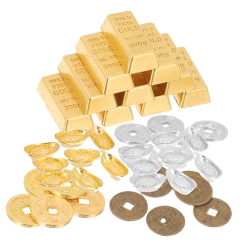 ibasenice Goldene Barren Mini Modell 60pcs Miniatur Papier Elegante Mini Ornament für Decor von ibasenice