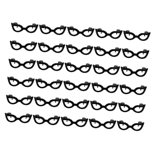 ibasenice 60st Mini-Brille Mini-puppenbrille Zum Basteln Puppe Verkleiden Zubehör Puppe Sonnenbrille Requisiten Puppen-anziehspielzeug Puppe Verkleiden Sich Brillen Modepuppen Black Plastik von ibasenice