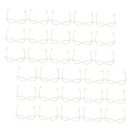 ibasenice 60st Mini-Brille Puppe Verkleiden Sich Brillen Brillenrequisiten Für Puppe Brille Für Puppe Puppen-verkleidungs-Requisiten Puppen Für Mädchen Puppe Sonnenbrille Plastik Weiß von ibasenice