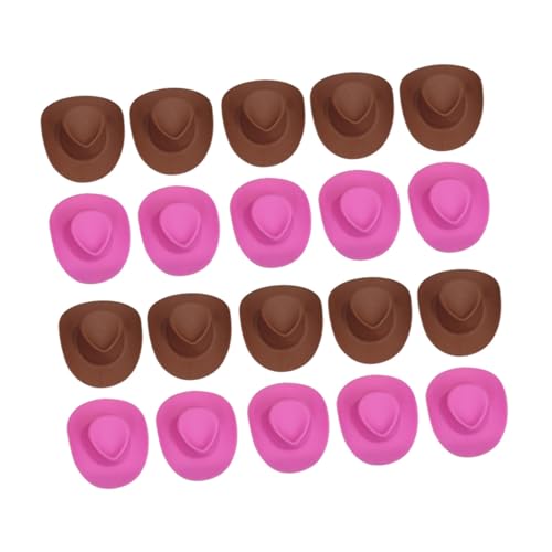 ibasenice 60st Mini-cowboyhut Miniaturhut Miniaturhüte Basteln Mini-Cowgirl-hüte Für Getränke Mall-Hut Puppenhüte Selber Machen Hutminiatur Kleine Hüte Zum Selbermachen Kleiner Hut Plastik von ibasenice