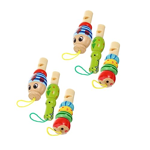 ibasenice 6St Tier kleine Pfeife Animal Toys Tier Tierische Holzflöte Tierische Spielzeuge Tierische Ornamente kreatives Kinderspielzeug Pfeife Cartoon-Pfeife hölzern von ibasenice