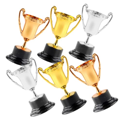 ibasenice 6St Trophäenspielzeug aus Kunststoff Mini-Trophäen zur Auszeichnung Trophäen verliehen Partybecher kunststoffbecher plastikgläser Preisgeschenk Wettkampf-Trophäe Wiederverwendbar von ibasenice