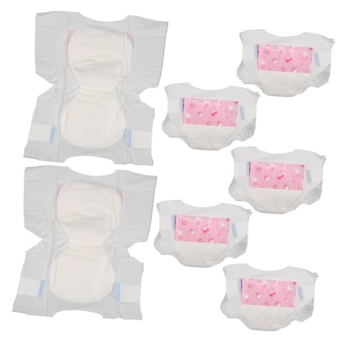 ibasenice 7st Babywindel Puppe Windeln Kleidung Für Wiedergeborene Babypuppen Wiedergeborenes Zubehör Kleidung Für Wiedergeborene Puppen Zubehör Für -babypuppen Papier von ibasenice