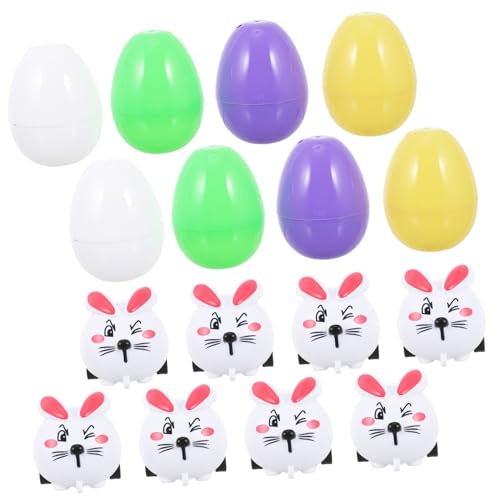 ibasenice 8 Sätze Hasenwagen-Eier ostern für ostergeschenke easter baskets toy kinderf Ostervorräte ostern gefülltes ei Eierschachteln Osterspielzeug Plastik Colorful von ibasenice