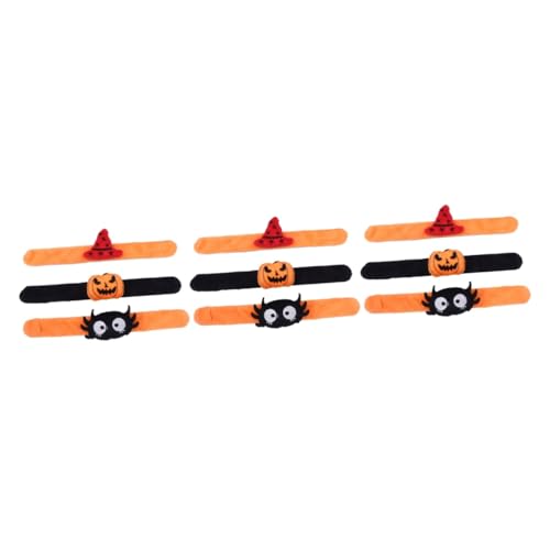 ibasenice 9 Stk Halloween-ring Armband Für Kinder Bonbon-armbänder Pailletten-armband Kinderklatschring Schlagband Halloween-armbandzubehör Süßigkeiten Paillettenarmband Seidentuch von ibasenice