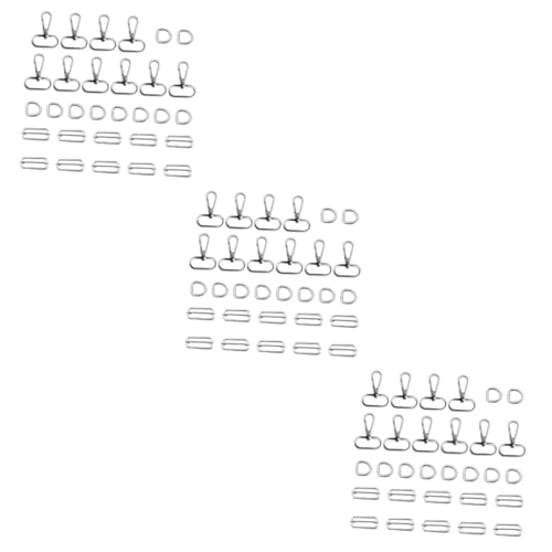 ibasenice 90 Stk Riemenschnalle Geldbörse-Schlüsselanhänger Geldbörse Zubehör DIY Zubehör Gepäckzubehör kreatives Schlüsselanhänger-Zubehör Schnallen Schlüsselanhänger Silver von ibasenice