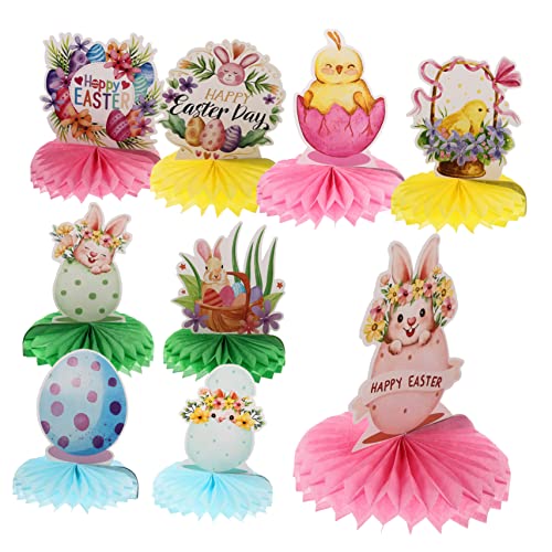 ibasenice Ostern Honigwaben Tischdekoration Kreative Papierornamente Für Ostern Party Dekoration Tischdeko Für Feiertagsfeiern Und Festliche Anlässe von ibasenice