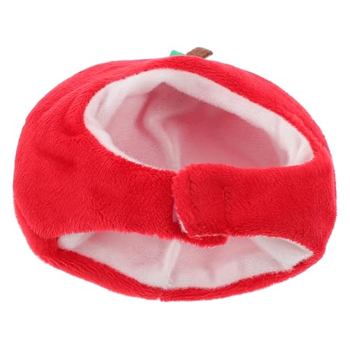 ibasenice Apfelhaube Puppenaccessoires Puppen Hutfabrik Puppenparty Zubehör Niedliche Puppenkappen Miniatur-Puppenhüte Schöner Puppen-Apfelhut kleine Hüte Stoff rot von ibasenice