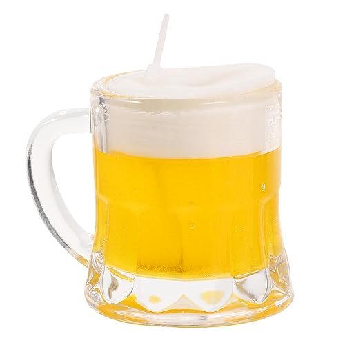 ibasenice Bierkrug Kerze Mini-Kerze Hochzeit Weingläser Mini-Probiergläser Kerzen für Männer Mini-Bierkrüge verbände bierbecher partytisch Geschenkidee kleines Bierglas Mini-Bierglas Wachs von ibasenice