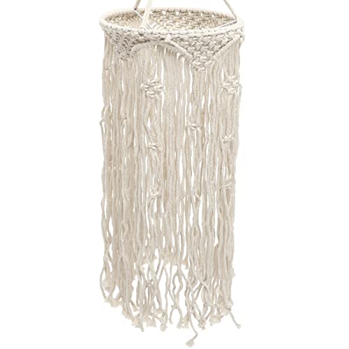 ibasenice Boho-lampenschirm Schattierungen Ausgefallene Deckenleuchte Geflochtene Lampenschirme Gewebte Lampenschirm Für Stehlampe Deckenbefestigung Deckenlichtschirme Beige Baumwolle von ibasenice