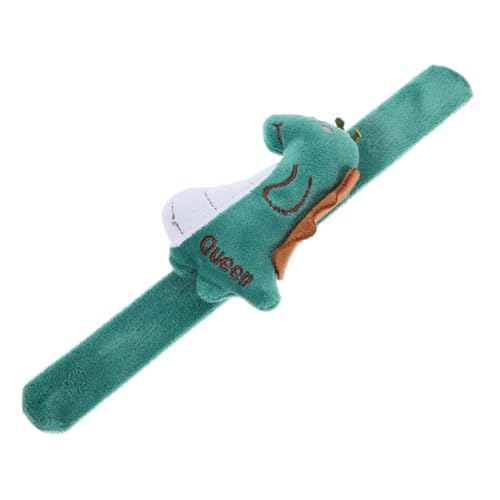 ibasenice Dinosaurier-Armband sensorisches Hundespielzeug Plüschtiere tragen Babyspielzeug Babytasse kinderspielzeug dinosaurier Party-Armbänder Schlagarmband Stoff Green von ibasenice