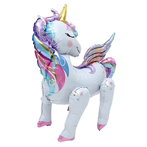 ibasenice Einhorn-Ballon Ballonbogen Dinosaurier-Ballons Ballongirlande luftbalondeko party decoration unicorn balloon kreativer Einhornballon dekorativer Partyballon Aluminiumfolie von ibasenice