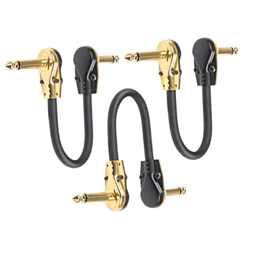 ibasenice Flachstecker Gitarren Patchkabel Professionelle Verbindungskabel Für E Gitarre Goldene Stecker Musikinstrument Zubehör Gitarren Audio Patchkabel von ibasenice