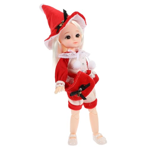 ibasenice Gelenkpuppe 1/6 Puppen Mädchen Puppenkleidung Puppen-Outfits Kleidung für Babypuppen kinderspielzeug weihnachtskleidung Kleider lebendige Puppe Süße Puppe Samt rot von ibasenice