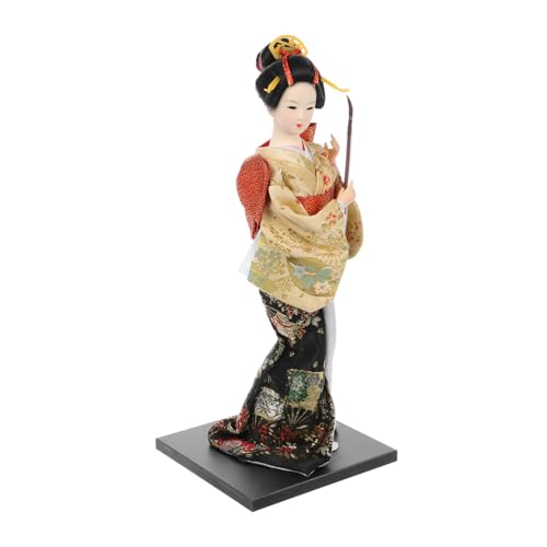 ibasenice Kimono-Puppe Porzellanpuppen Asiatisches Japanische Wohnkultur Heimpuppendekoration Japanische Statue Chinesisches Traditionelles Japanisches Seidentuch von ibasenice