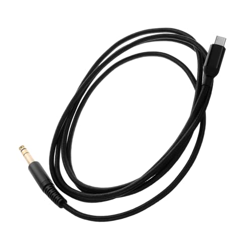 ibasenice Konvertierungslinie kopfhörerkabel Datenkabel Gitarrenverstärkerkabel Typ-C-Kopfhöreradapter Gitarren-Audio-Patchkabel gitarre USB kabel Gitarrenpart Typ-C-Adapter vergoldet Black von ibasenice