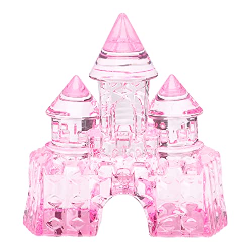 ibasenice Kristallburg Schlossspielzeug Mädchengeburtstag Kinderzimmer Ornament für den einzug für Kinderschloss basteln Kristallschlossverzierung Acryl Rosa von ibasenice