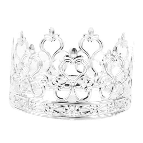 ibasenice Kronenkuchen Dekorieren Krone Kuchendekoration Kronen-kuchenornament Kleine -prinzessin-krone Prinzessin Cupcake Topper Kuchendekoration Kleine Krone Silver Eisenblech von ibasenice