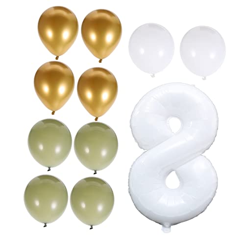 ibasenice Luftballons Geburtstagsdeko Fledermaus Avocado Grünes Zahl 8 Ballon Set Latexballons Für Kindergeburtstag Dekoration 1 Set Party Deko Für 8 Geburtstag Geburtstagsballons Regenbogen von ibasenice