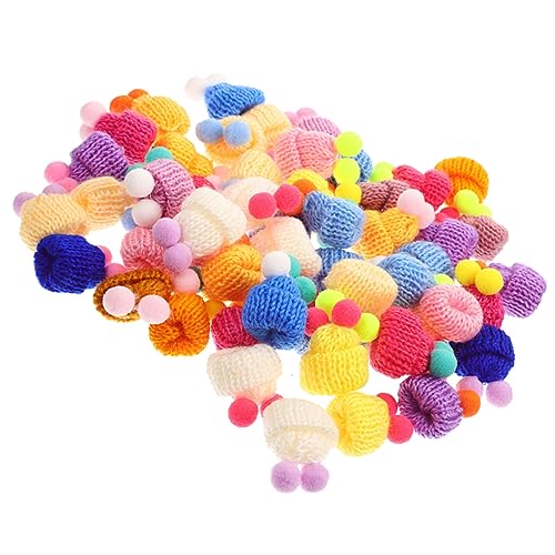 ibasenice Mini Strickmützen üße Puppenhüte Für DIY Bastelprojekte Dekoration Von Weinflaschen Und Als Kreative Accessoires Für Handwerksarbeiten Farben Zufällig von ibasenice